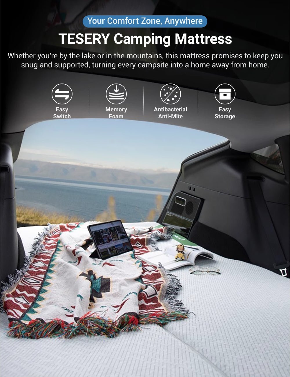 Tesevo Camping Mattress for Tesla Model 3/Y