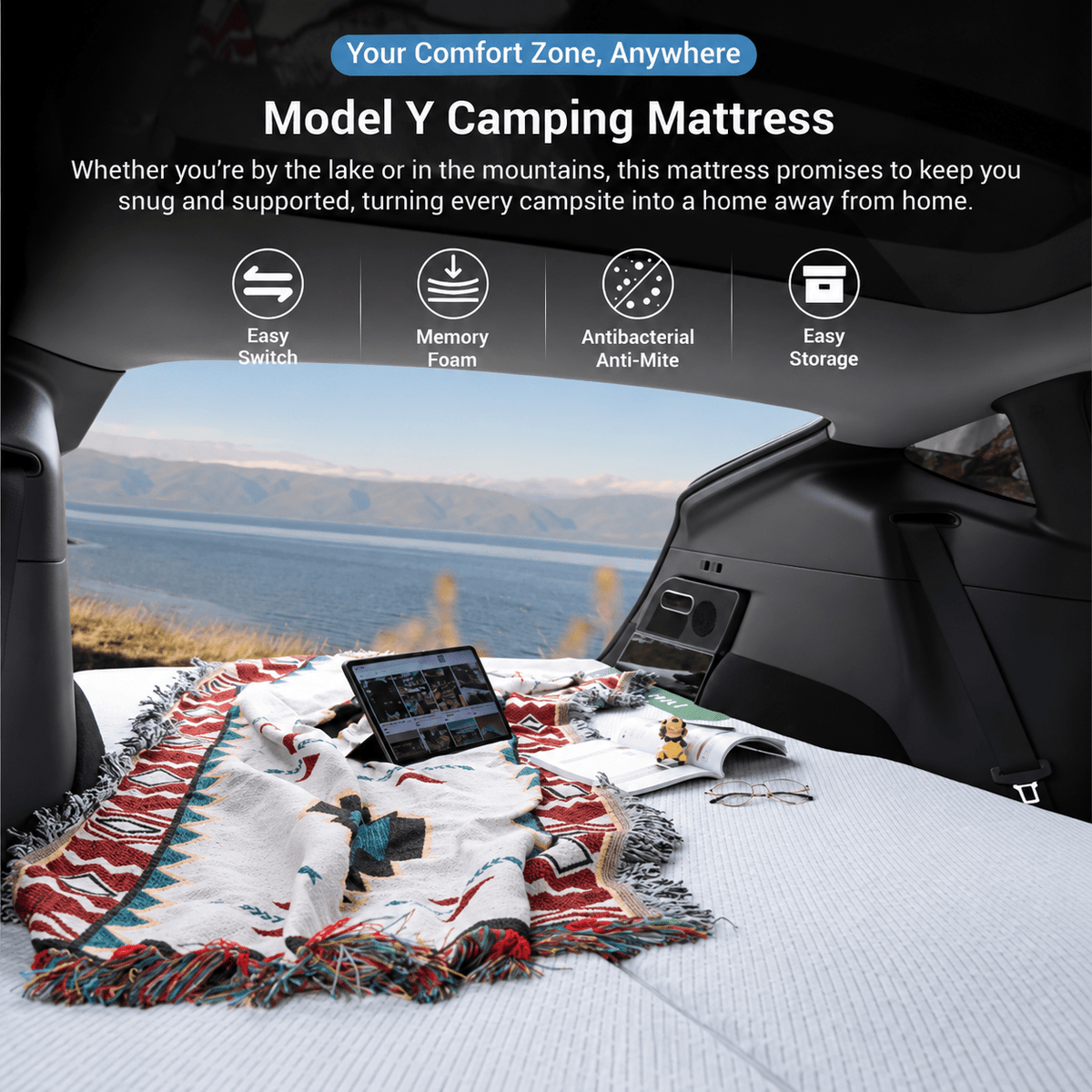 Tesevo Camping Mattress for Tesla Model Y / Y Juniper - Tesevo