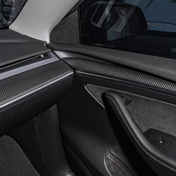 Tesevo Carbon Fiber Door Trim for Model 3 / Model Y | 2-Pack - Tesevo