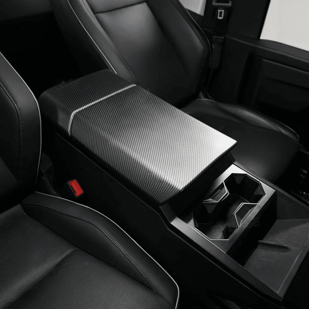 Tesevo Carbon Fiber Style Armrest Cover for Cybertruck - Tesevo