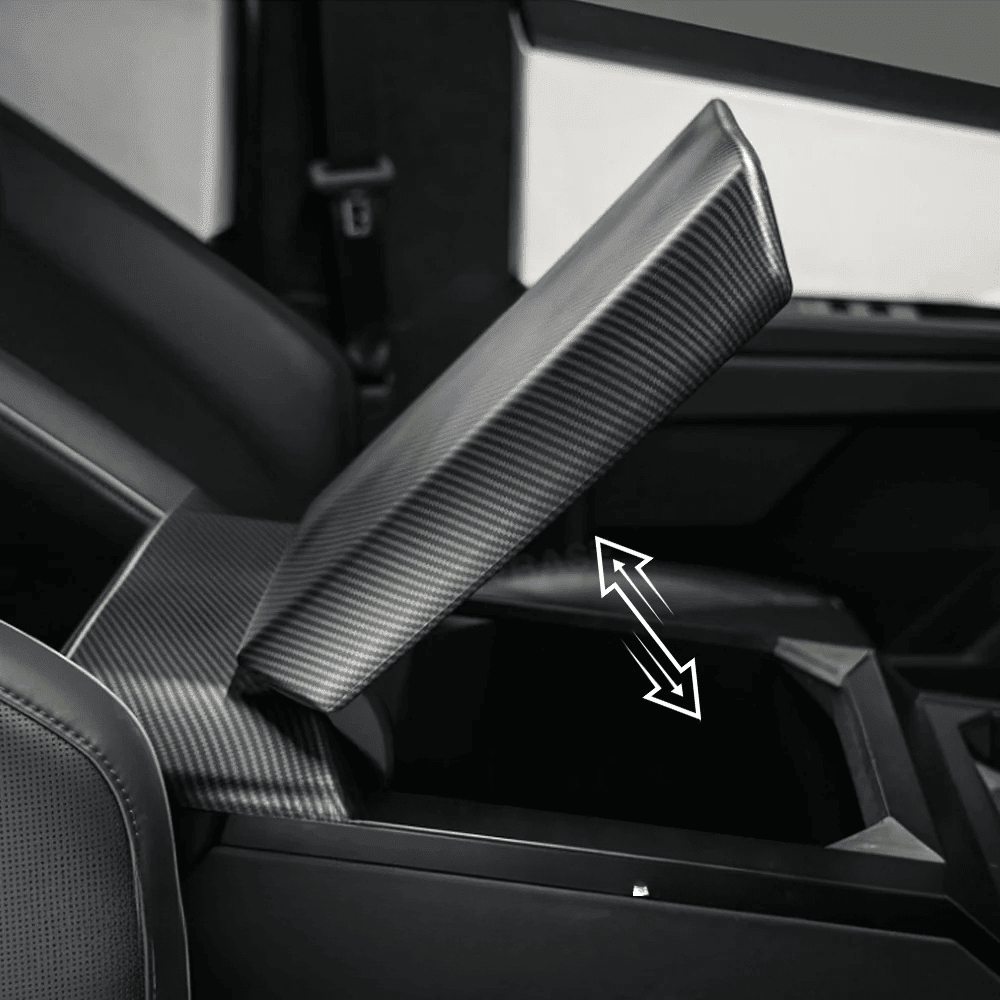 Tesevo Carbon Fiber Style Armrest Cover for Cybertruck - Tesevo