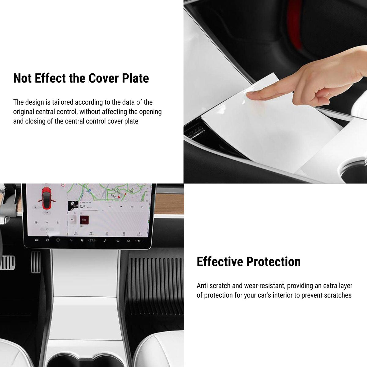 TESEVO Center Console Vinyl Wrap Cover for Tesla Model 3 & Model Y | Anti-Scratch - Tesevo