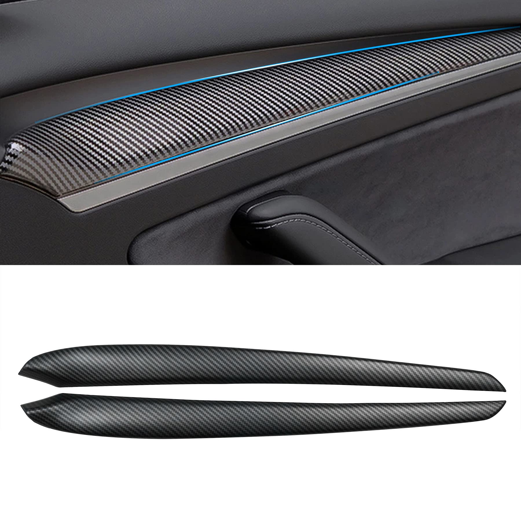 TESEVO Door Panel Trim Cover for Model 3 / Model Y | 2-Pack - Tesevo
