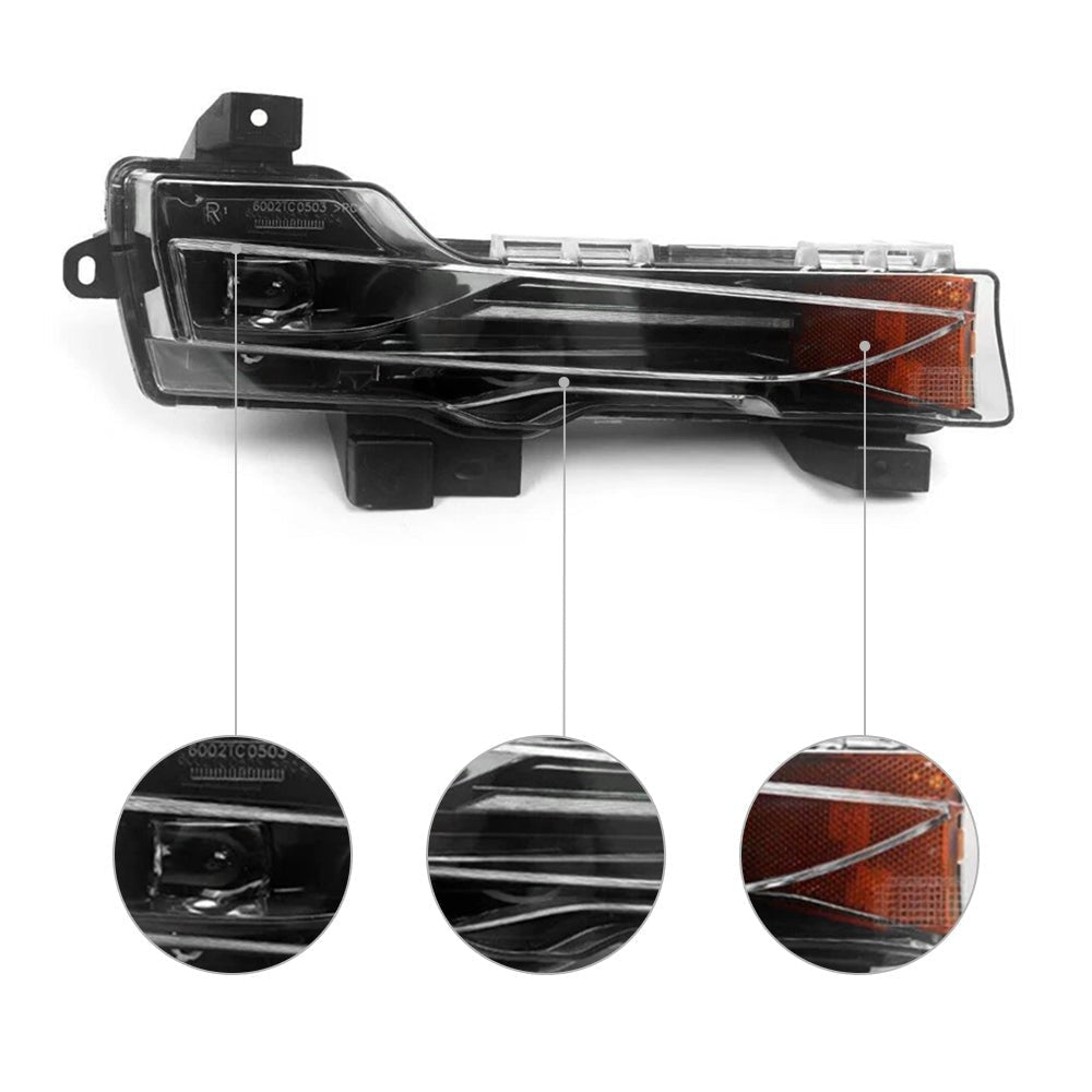 TESEVO Model Y fog light assembly detail close-up