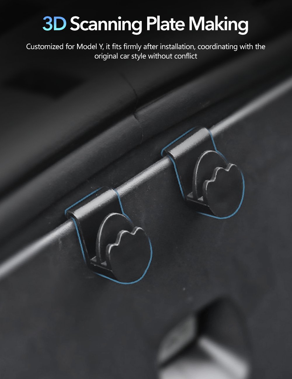 TESEVO Front Trunk Storage Hook for Model Y | 2-Pack - Tesevo