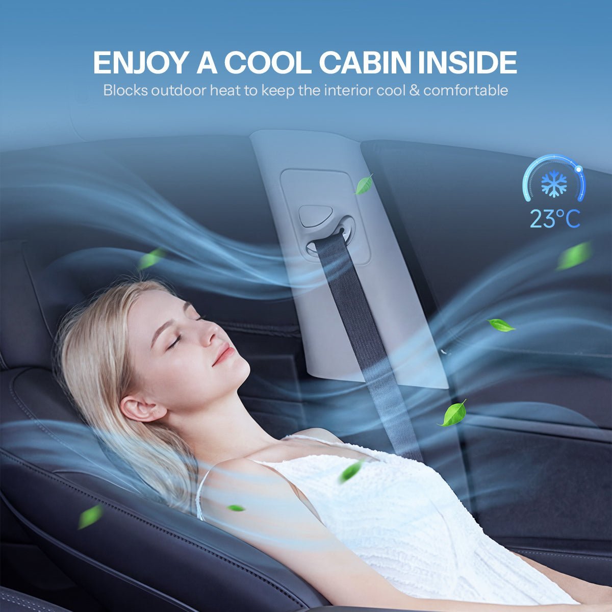 TESEVO Full Car Sun Shade Set for Tesla Model YL 2026+ - Tesevo