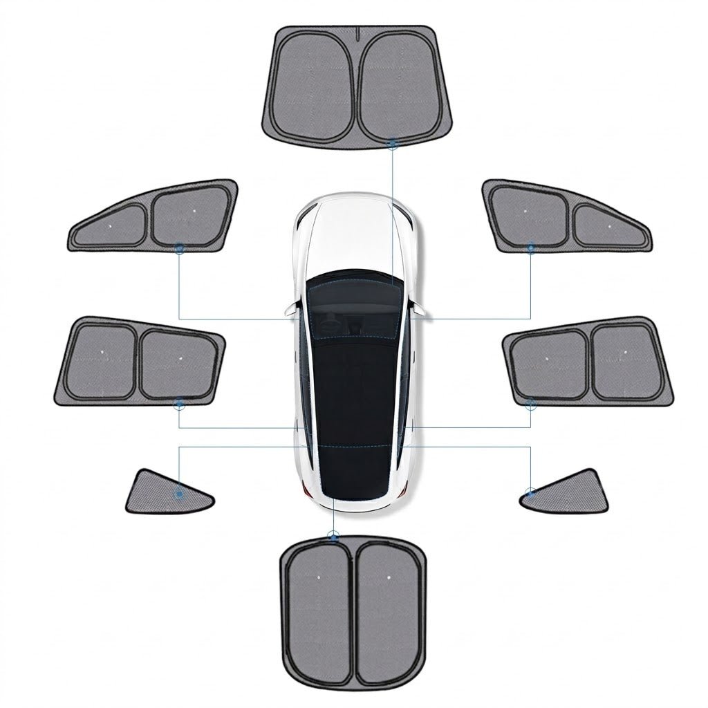 TESEVO Full Car Sun Shade Set for Tesla Model YL 2026+ - Tesevo