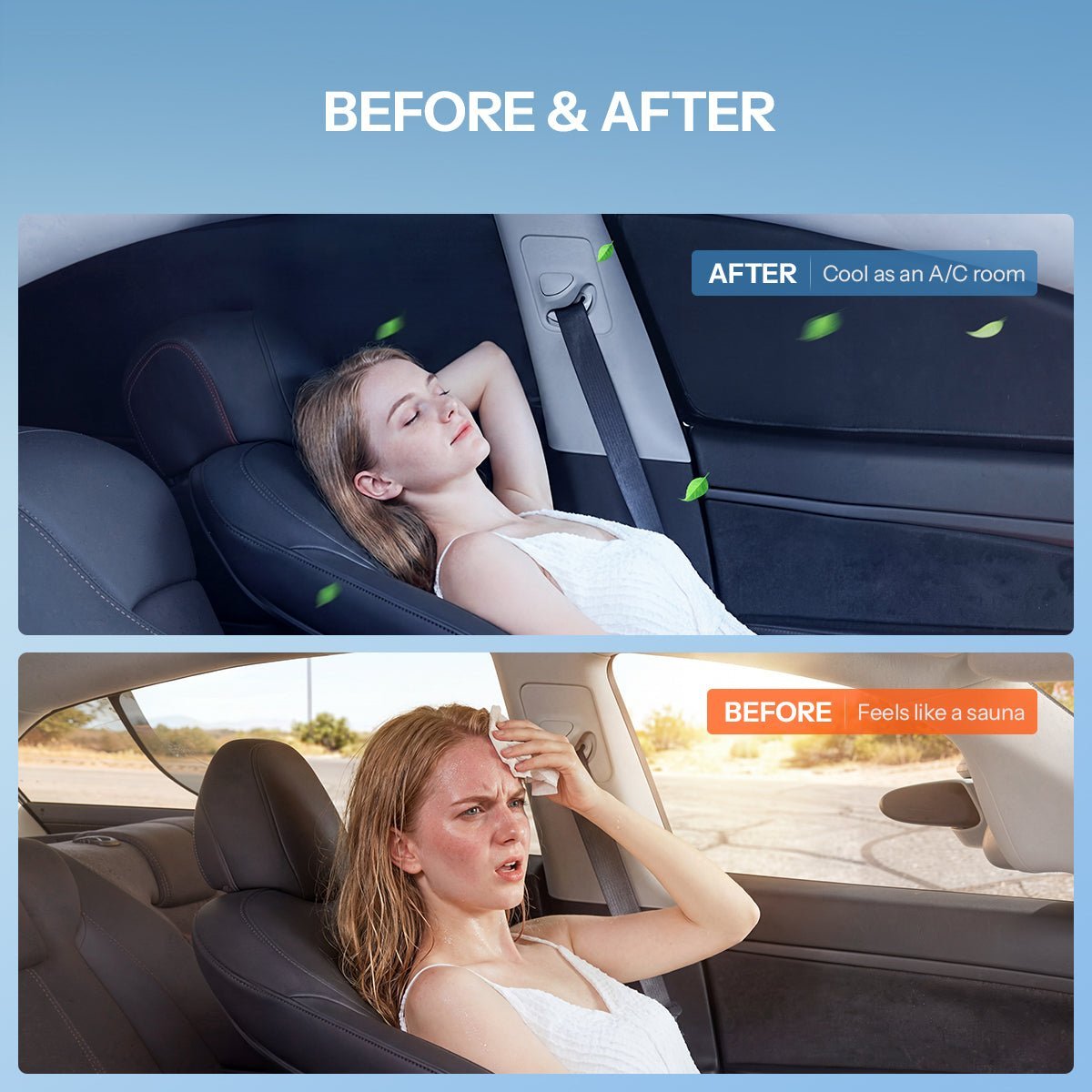 TESEVO Full Car Sun Shade Set for Tesla Model YL 2026+ - Tesevo