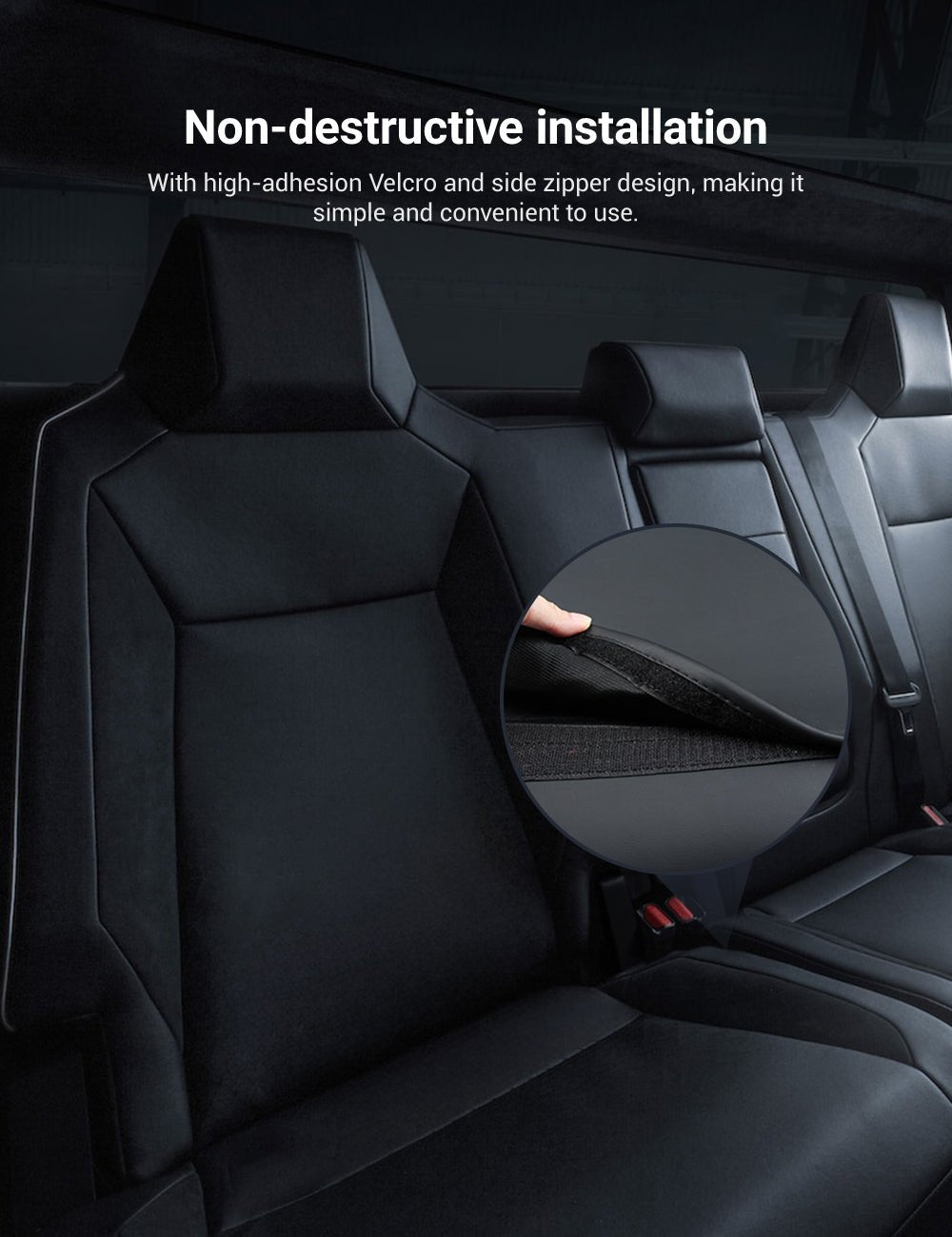 TESEVO Full Leather Seat Covers for Cybertruck (10 pcs) - Tesevo