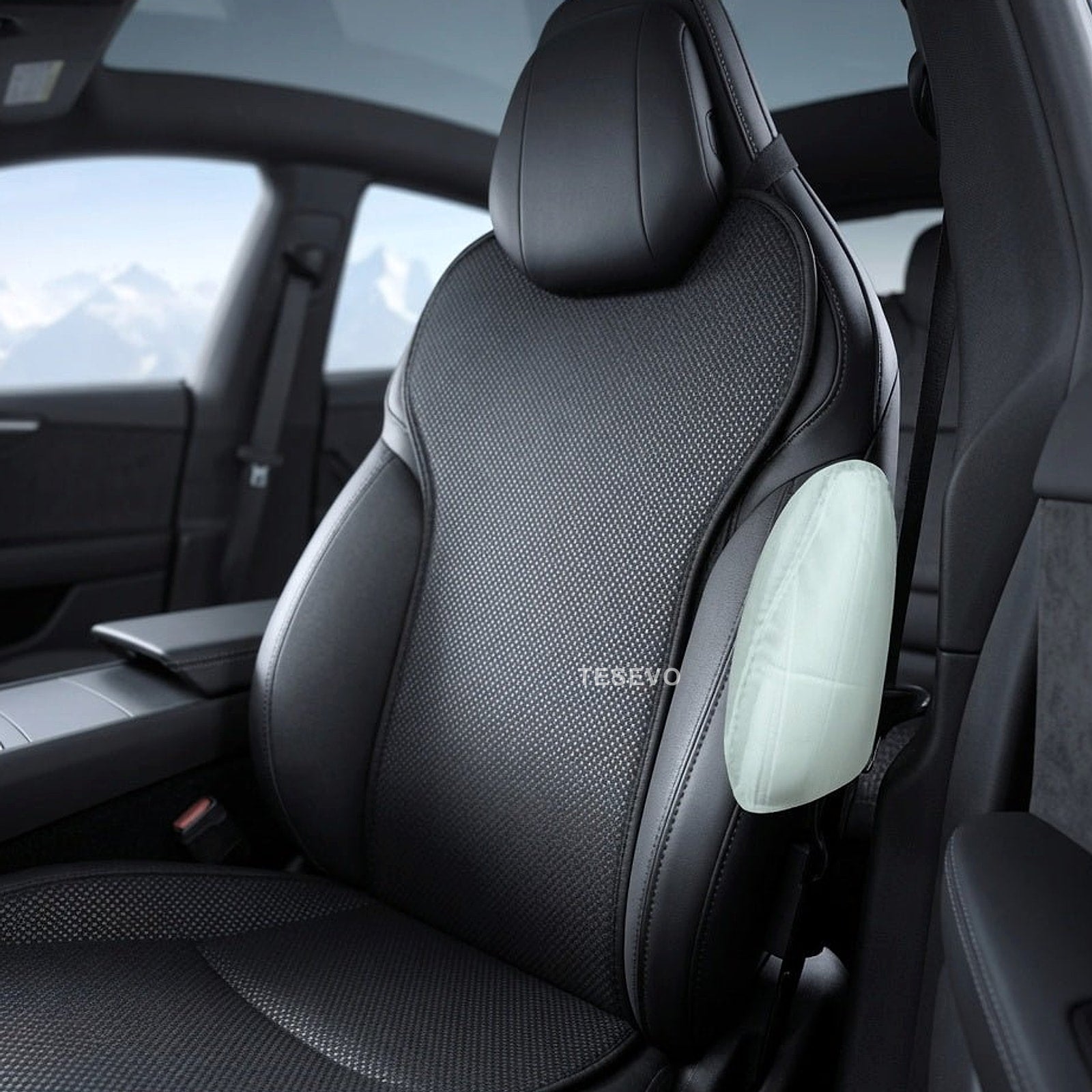 TESEVO Ice Silk Ventilated Seat Covers for Tesla Model YL 6-Seater (11PCS) - Tesevo