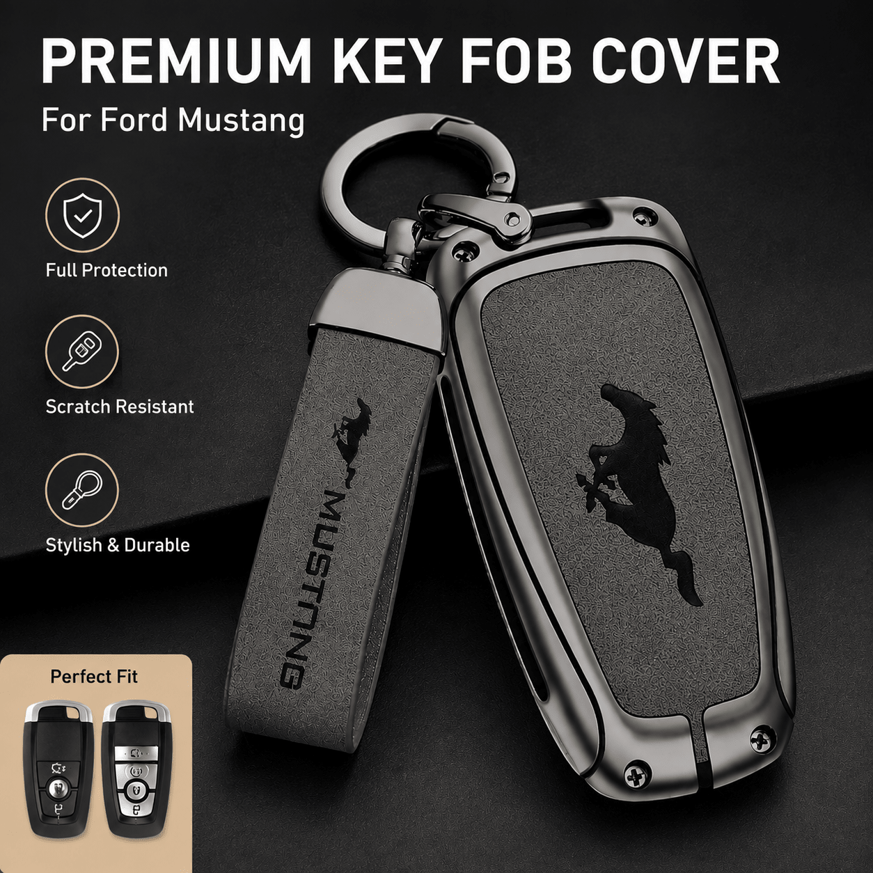 TESEVO Key Fob Cover for Ford Mustang Mach-E | Aviation Aluminum - Tesevo