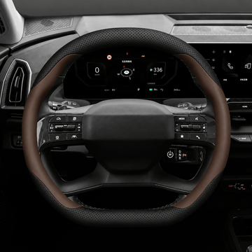 TESEVO Kia EV9 leather steering wheel cover main