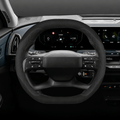 TESEVO Kia EV9 leather steering wheel cover angled view