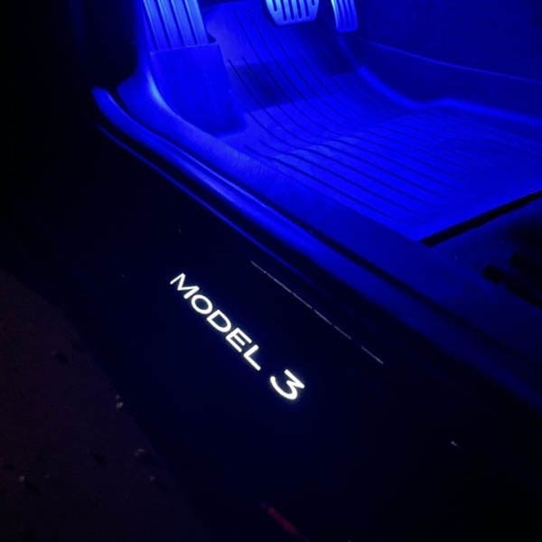 TESEVO LED Illuminated Door Sills Protectors for Model 3 / Model Y - Tesevo
