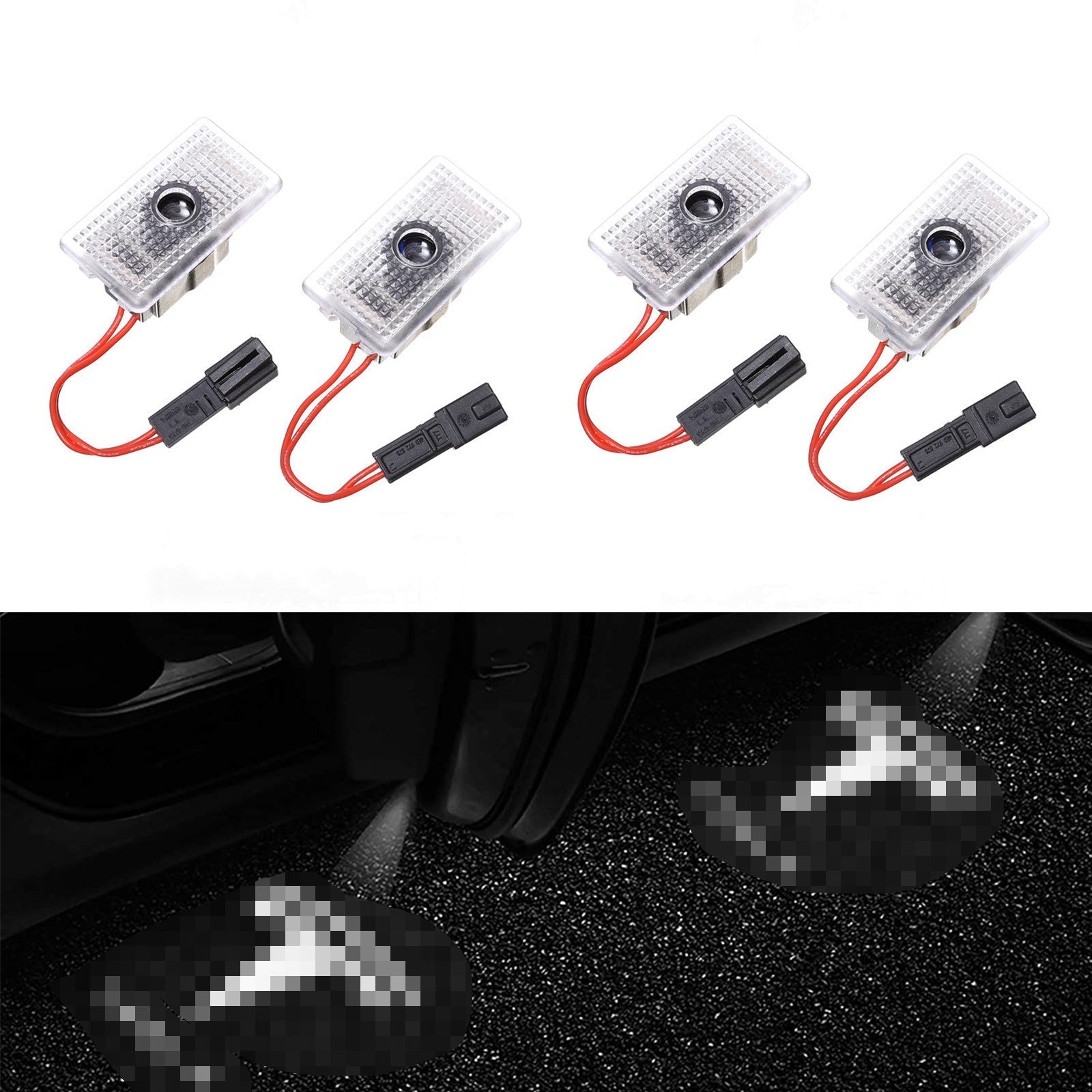 TESEVO LED Logo Tesla Puddle Lights for Model 3 / Y / S / X - Tesevo
