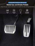 TESEVO Model S X metal brake gas pedal covers installed view