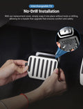 TESEVO Model S X metal brake gas pedal covers angled view