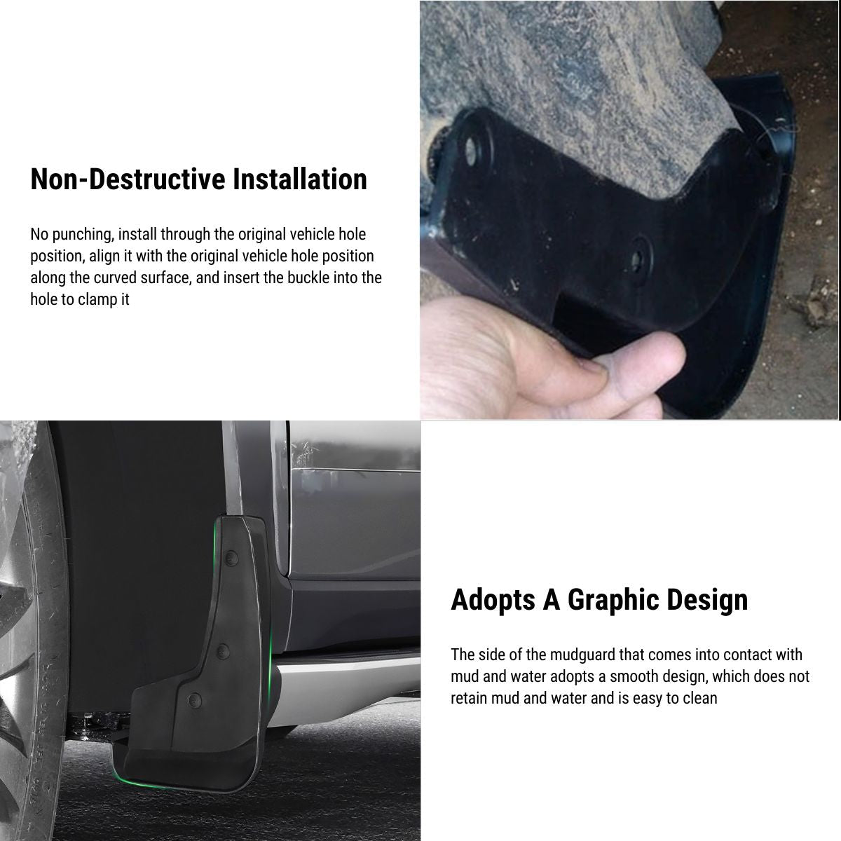 TESEVO Tesla Model S mud flaps splash guards install photo