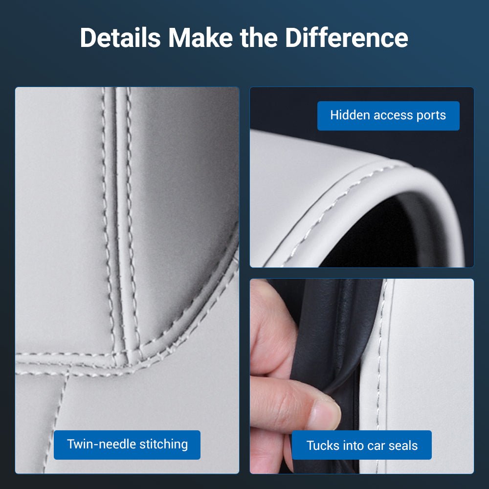 TESEVO Nappa Leather Trunk Mat for Model Y Juniper (7 PCS) - Tesevo