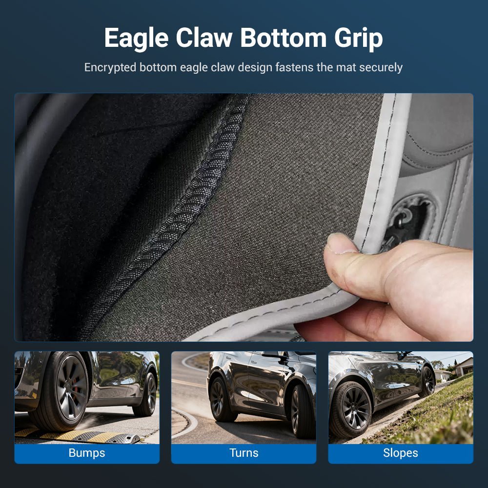 TESEVO Nappa Leather Trunk Mat for Model Y Juniper (7 PCS) - Tesevo