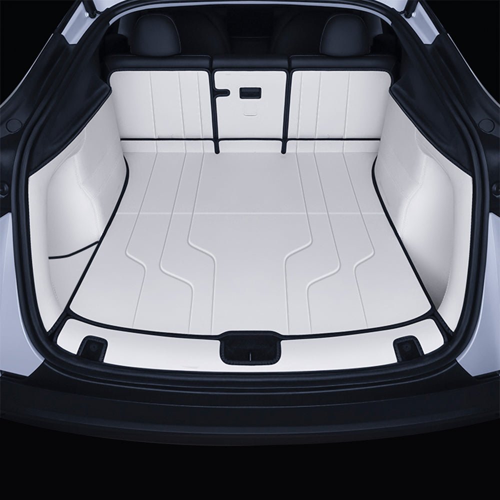TESEVO Nappa Leather Trunk Mat for Model Y Juniper (7 PCS) - Tesevo