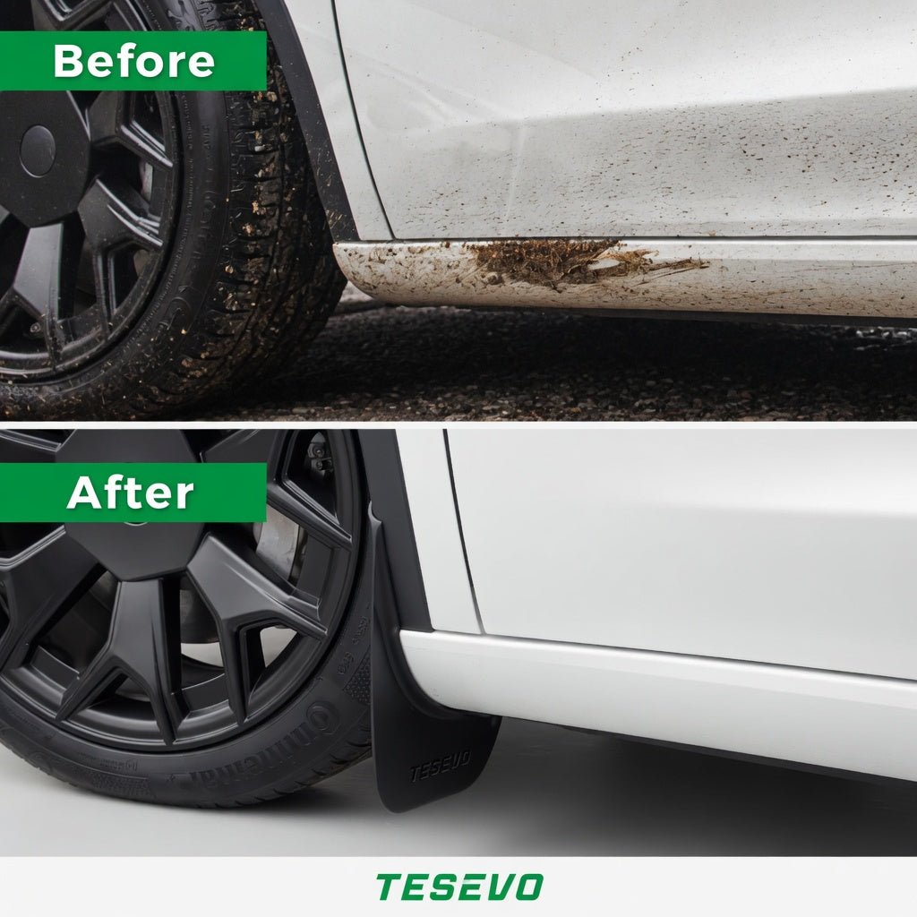 TESEVO Model YL 2026 no-drill TPE mud flaps 4pcs product photo