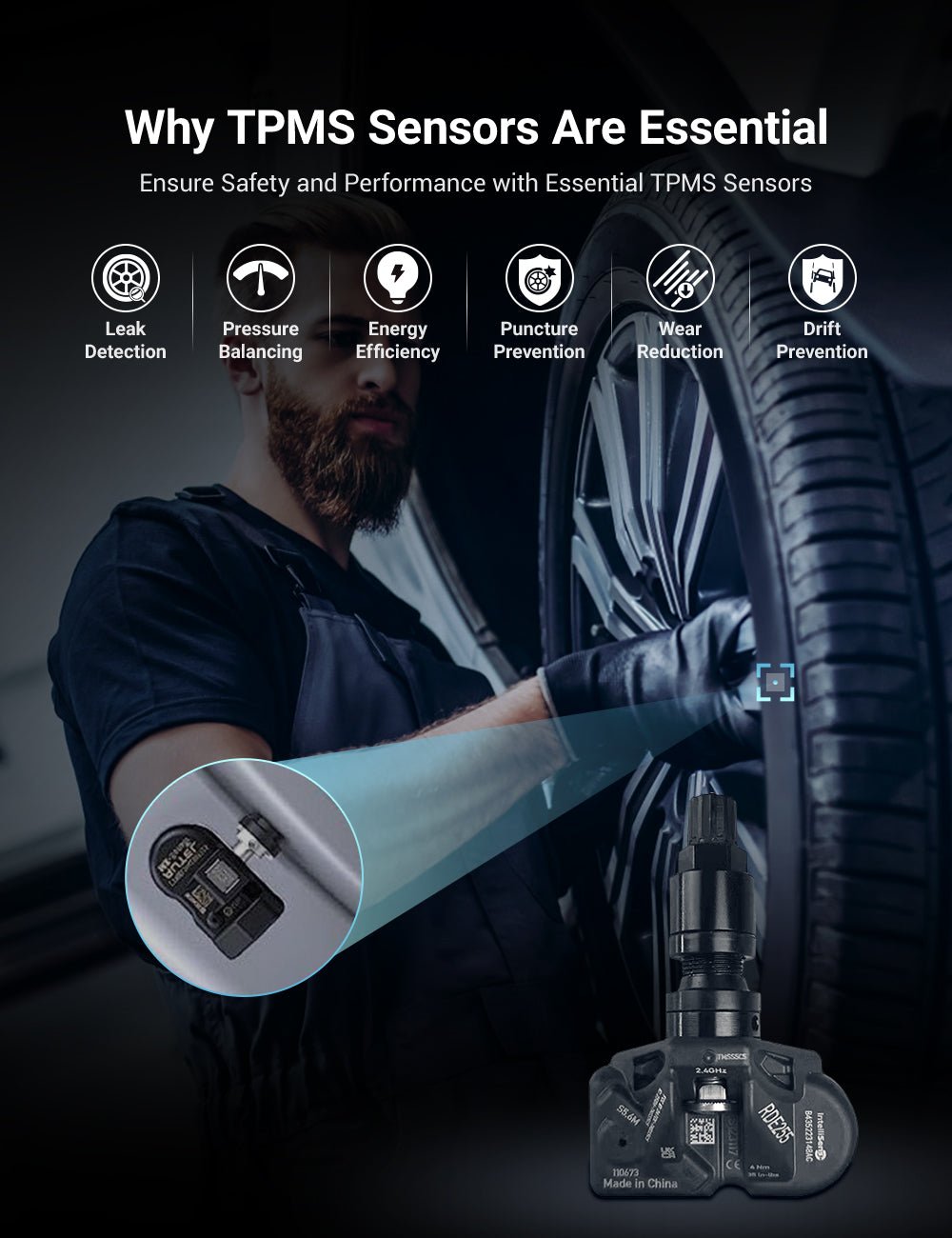 Tesla Tire Pressure Sensors (TPMS) Bluetooth LE (BLE)