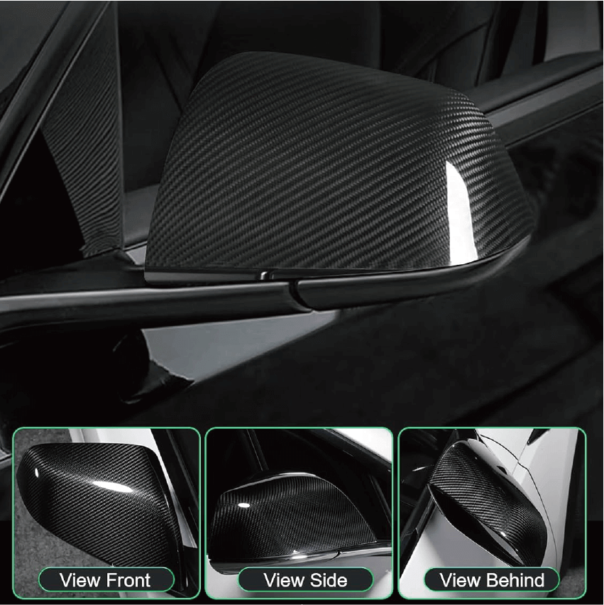 TESEVO OEM-style carbon fiber mirror covers Model 3/Y main