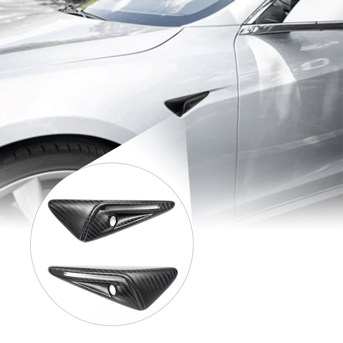 TESEVO carbon side camera cover packaging and finish view
