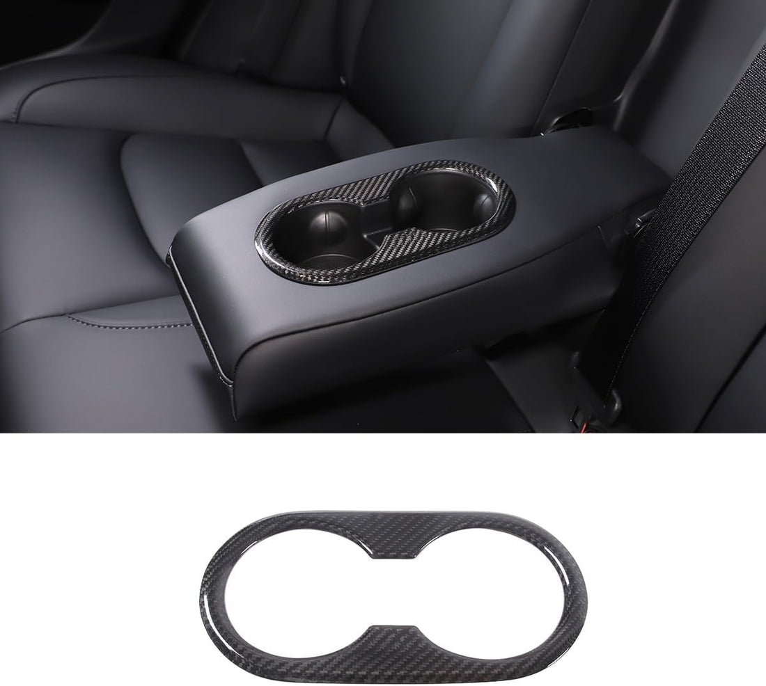 TESEVO Rear Seat Cup Holder Decorative Frame for Model 3/Y - Tesevo