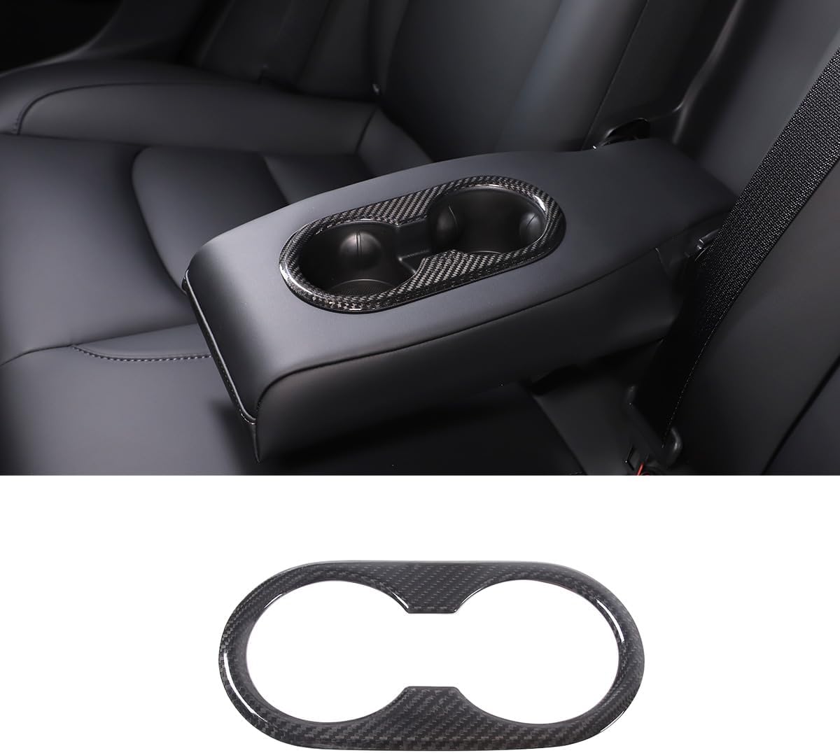 TESEVO Rear Seat Cup Holder Decorative Frame for Model 3/Y - Tesevo
