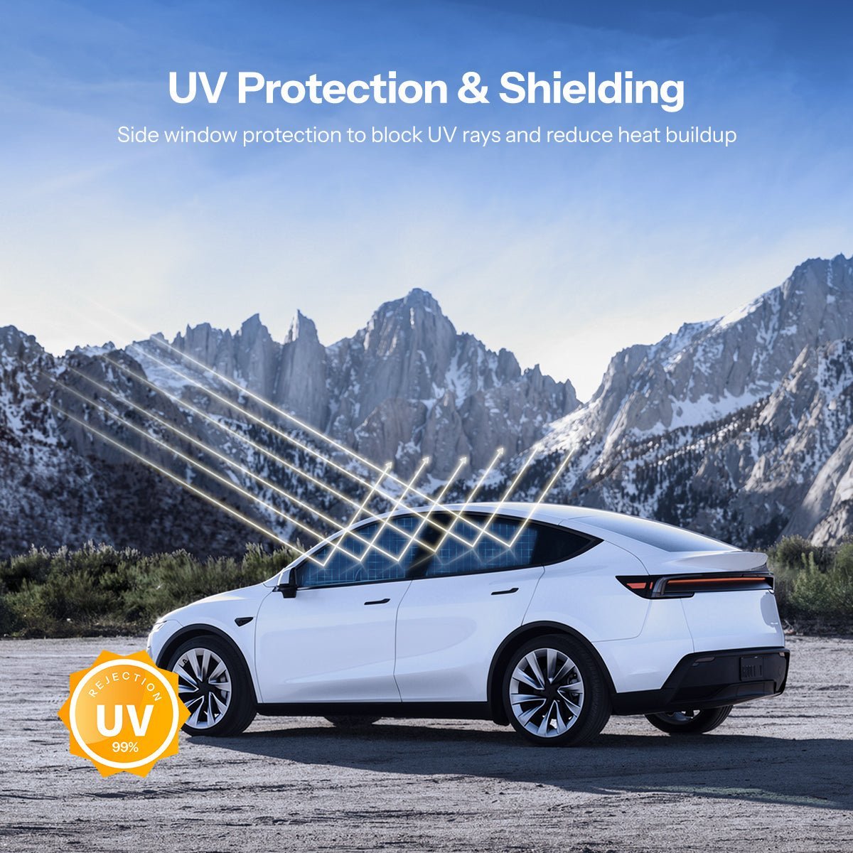 TESEVO Retractable Window Sunshade for Model Y Juniper - Tesevo