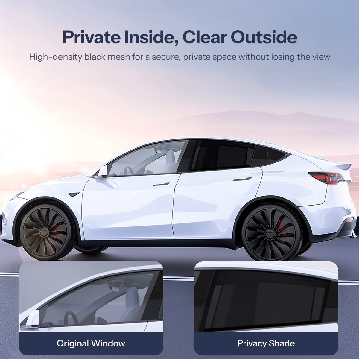 TESEVO Retractable Window Sunshade for Model Y Juniper - Tesevo