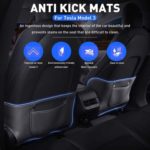 TESEVO Seat Back Kick Protector for Model 3 / Model Y - Tesevo