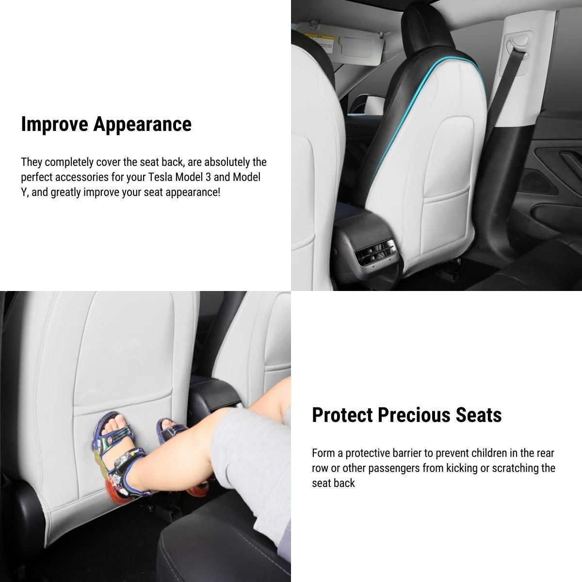 TESEVO Seat Back Protector for Model 3 Highland / Model Y Juniper / YL - Tesevo