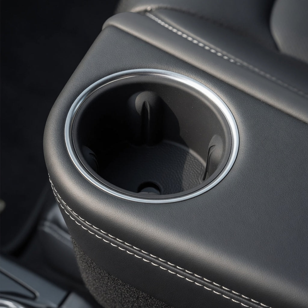 TESEVO Model YL 3rd row silicone cup holder inserts installed view