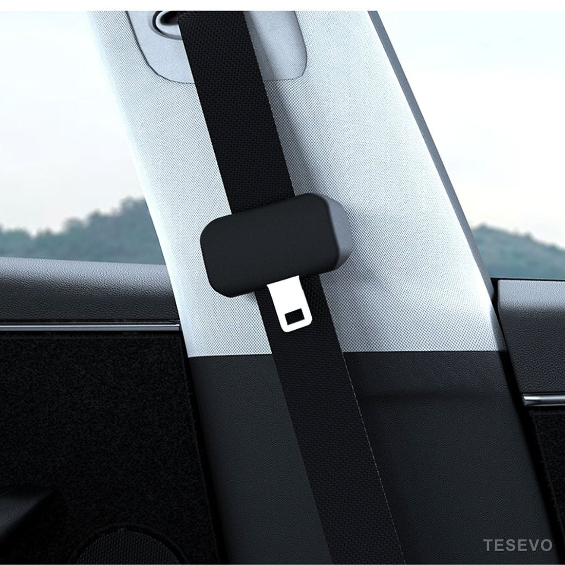 TESEVO Silicone Seat Belt Cover for Tesla Model 3 / Model Y - Tesevo