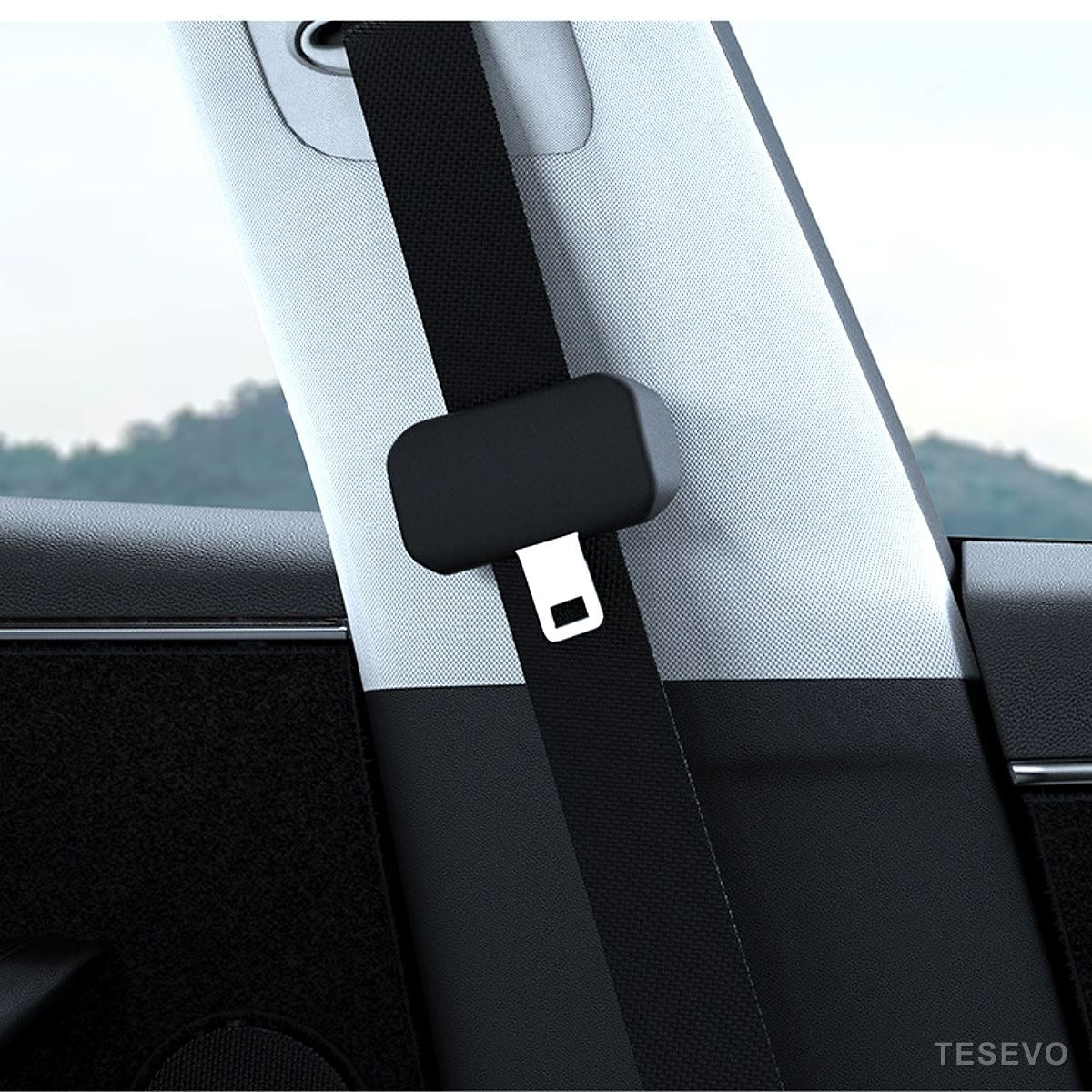 TESEVO Silicone Seat Belt Cover for Tesla Model 3 / Model Y - Tesevo