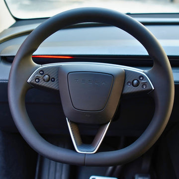TESEVO Steering Wheel Middle Trim for Model 3 Highland & Model Y Juniper | Real Dry Carbon Fiber - Tesevo