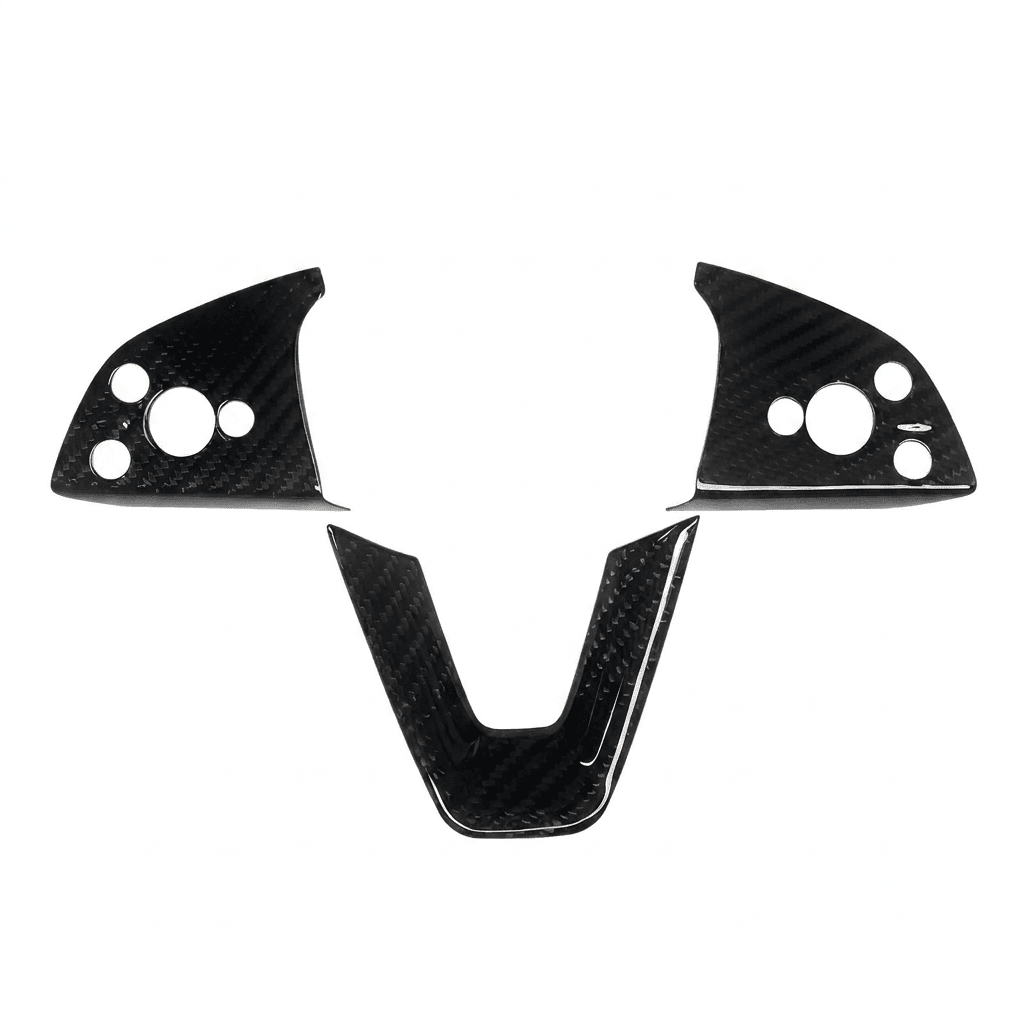 TESEVO Steering Wheel Middle Trim for Model 3 Highland & Model Y Juniper | Real Dry Carbon Fiber - Tesevo