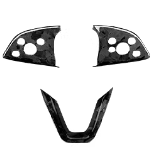 TESEVO Steering Wheel Middle Trim for Model 3 Highland & Model Y Juniper | Real Dry Carbon Fiber - Tesevo