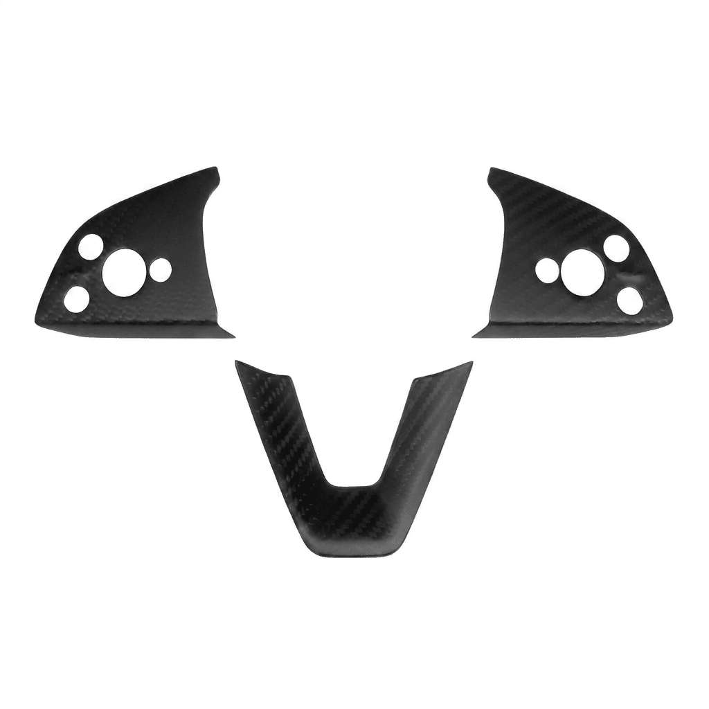TESEVO Steering Wheel Middle Trim for Model 3 Highland & Model Y Juniper | Real Dry Carbon Fiber - Tesevo