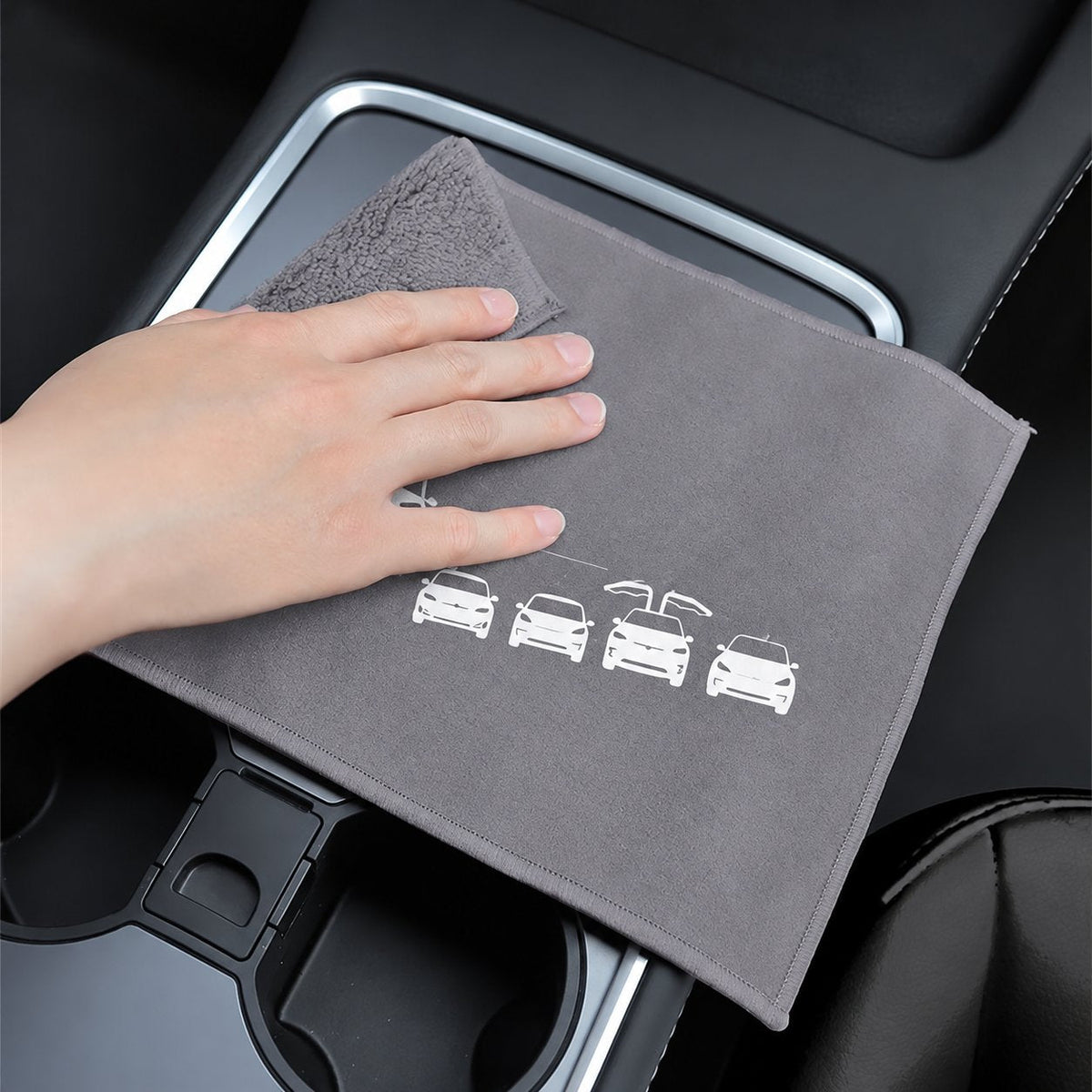 TESEVO Suede Coral Velvet Double-Sided Cleaning Towel for Tesla 3/Y/X/S - Tesevo