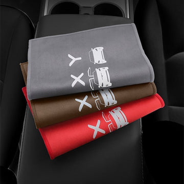 TESEVO suede coral velvet Tesla cleaning towel main view