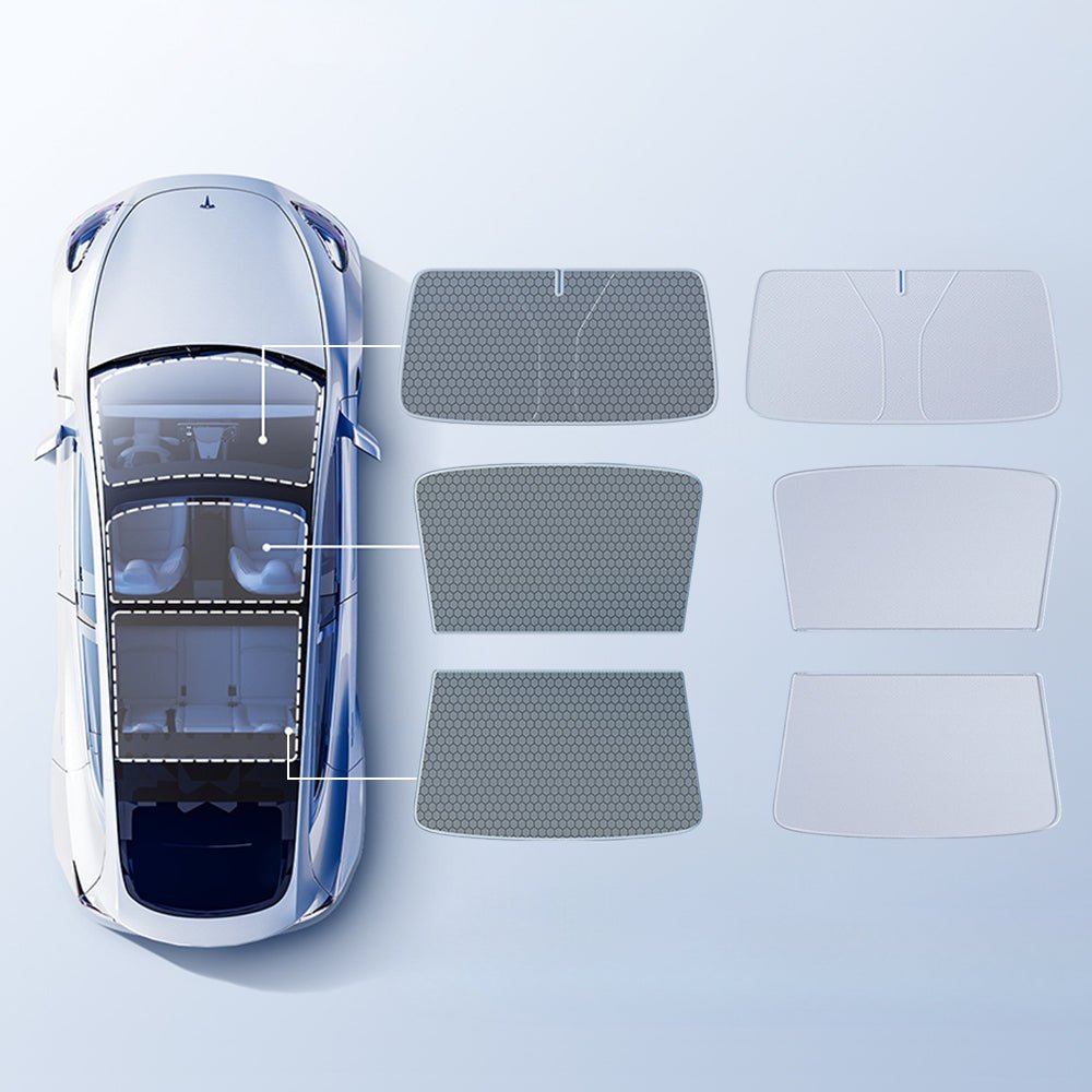 TESEVO Summer Comfort Pack: Roof & Windshield Shades for Model Y Juniper - Tesevo