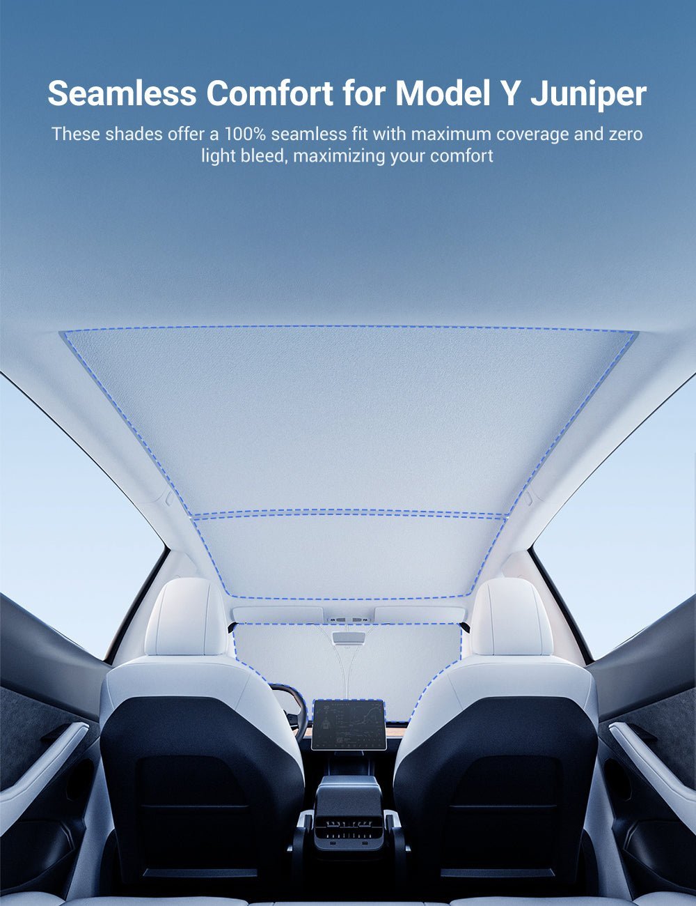 TESEVO Summer Comfort Pack: Roof & Windshield Shades for Model Y Juniper - Tesevo