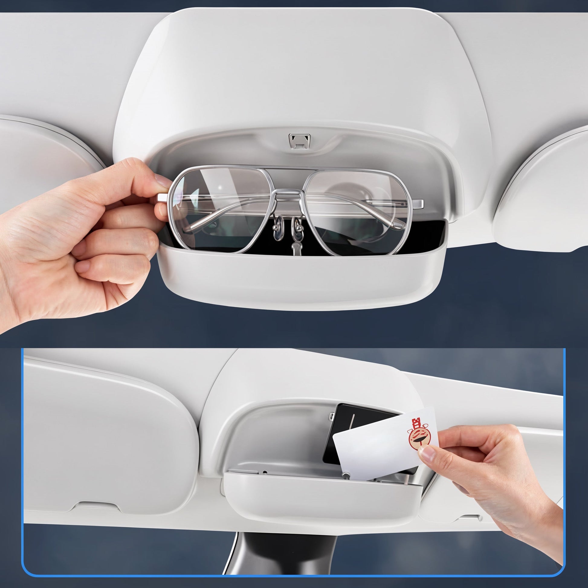 TESEVO Sunglass Holder Storage Clip for Model 3 - Tesevo