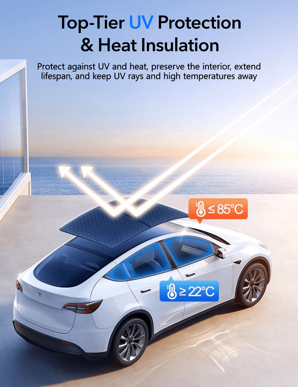 TESEVO Sunroof Sunshade for Tesla Model Y - Tesevo