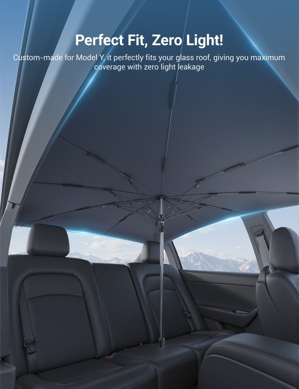 TESEVO Sunroof Sunshade Umbrella for Tesla Model Y / Y Juniper - Tesevo