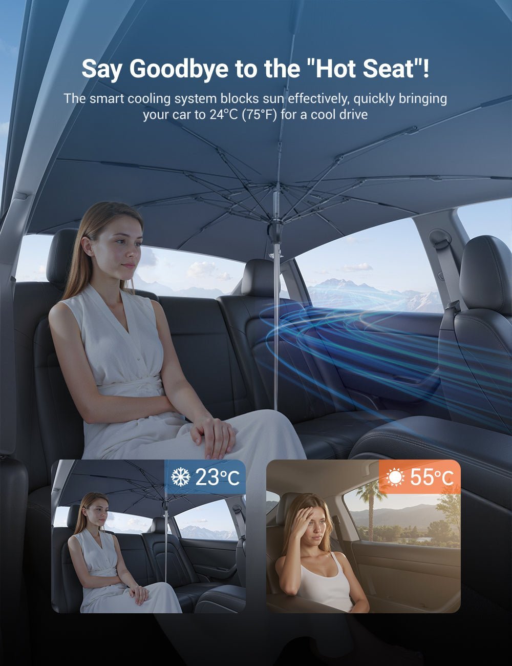 TESEVO Sunroof Sunshade Umbrella for Tesla Model Y / Y Juniper - Tesevo